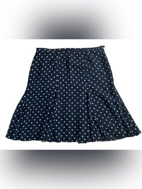 D4 - Liz&Co Women’s Size 14 - Polka Dot Knee Length Skirt - Large